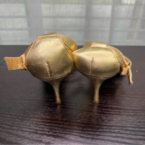 Coach, metallic gold strap he sandals, size 8 B. #002 - Picture 8 of 13